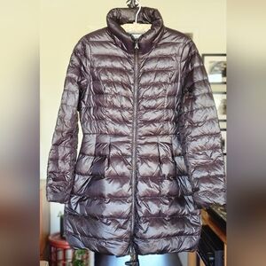 Patrizia Pepe Shiny Black Puffer Coat